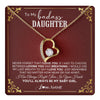 Forever Love Necklace 18K Yellow Gold Finish | 1 | Personalized To My Daughter Necklace From Mom Dad You'll Always Be My Daughter Birthday Graduation Christmas Customized Gift Box Message Card | teecentury
