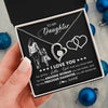 Forever Love Necklace 14K White Gold Finish | 2 | Personalized To My Daughter Necklace From Mom Mother I Love You Little Girl Daughter Birthday Graduation Christmas Jewelry Customized Gift Box Message Card | teecentury