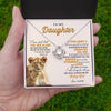 Love Knot Necklace 14K White Gold Finish | 2 | Personalized To My Daughter Necklace From Mom Mother Lion Never Feel That You Are Alone Great Daughter Birthday Christmas Customized Gift Box Message Card | teecentury