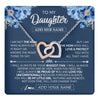 Interlocking Hearts Necklace Stainless Steel & Rose Gold Finish | 1 | Personalized To My Daughter Necklace From Mom Mother Proud Of You Birthday Gifts For Daughter Jewelry Gifts Christmas Custom Gift Box Message Card | https://teecentury.