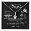 Alluring Beauty Necklace 14K White Gold Finish | 1 | Personalized To My Daughter Necklace From Mom Mother Whenever You Feel Overwhelmed Daughter Jewelry Birthday Graduation Christmas Customized Message Card | teecentury