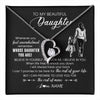 Forever Love Necklace 14K White Gold Finish | 1 | Personalized To My Daughter Necklace From Mom Mother Whenever You Feel Overwhelmed Daughter Jewelry Birthday Graduation Christmas Customized Message Card | teecentury