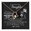 Forever Love Necklace 18K Yellow Gold Finish | 1 | Personalized To My Daughter Necklace From Mom Mother Whenever You Feel Overwhelmed Daughter Jewelry Birthday Graduation Christmas Customized Message Card | teecentury