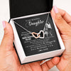 Interlocking Hearts Necklace Stainless Steel & Rose Gold Finish | 2 | Personalized To My Daughter Necklace From Mom Mother Whenever You Feel Overwhelmed Daughter Jewelry Birthday Graduation Christmas Customized Message Card | teecentury