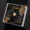 Love Knot Necklace 18K Yellow Gold Finish | 2 | Personalized To My Daughter Necklace From Mom Mother You Will Never Lose Lion Daughter Birthday Gifts Graduation Christmas Customized Gift Box Message Card | teecentury