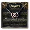 Interlocking Hearts Necklace Stainless Steel & Rose Gold Finish | 1 | Personalized To My Daughter Necklace From Mom Mother Your Biggest Fan Birthday Gifts For Daughter Gifts Christmas Jewelry Custom Gift Box Message Card | teecentury.myshopify