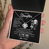 Love Knot Necklace 14K White Gold Finish | 2 | Personalized To My Daughter Necklace You Will Never Lose From Dad Father Daughter Birthday Gifts Graduation Christmas Customized Gift Box Message Card | teecentury