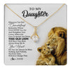 Alluring Beauty Necklace 18K Yellow Gold Finish | 1 | Personalized To My Daughter Necklace from Dad Father Whenever You Fell Overwhelmed Lion Daughter Birthday Graduation Christmas Customized Gift Box Message Card | teecentury
