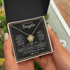 Love Knot Necklace 18K Yellow Gold Finish | 2 | Personalized To My Daughter Necklace from Mom Mother Dad I Closed My Eyes For A Moment Daughter Birthday Graduation Christmas Customized Gift Box Message Card | teecentury
