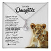 Alluring Beauty Necklace 14K White Gold Finish | 1 | Personalized To My Daughter Necklace from Mom Mother Whenever You Fell Overwhelmed Lion Daughter Birthday Graduation Christmas Customized Gift Box Message Card | teecentury