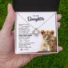Love Knot Necklace 14K White Gold Finish | 2 | Personalized To My Daughter Necklace from Mom Mother Whenever You Fell Overwhelmed Lion Daughter Birthday Graduation Christmas Customized Gift Box Message Card | teecentury