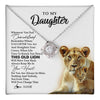 Love Knot Necklace 14K White Gold Finish | 1 | Personalized To My Daughter Necklace from Mom Mother Whenever You Fell Overwhelmed Lion Daughter Birthday Graduation Christmas Customized Gift Box Message Card | teecentury
