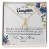 Alluring Beauty Necklace 18K Yellow Gold Finish | Personalized To My Daughter On Your Pregnany Necklace You Will Be Amazing Mother Mama New Mom First Time Mothers Day Jewelry Customized Gift Box Message Card | teecentury