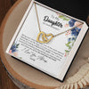 Interlocking Hearts Necklace 18K Yellow Gold Finish | Personalized To My Daughter On Your Pregnany Necklace You Will Be Amazing Mother Mama New Mom First Time Mothers Day Jewelry Customized Gift Box Message Card | teecentury