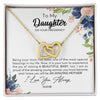 Interlocking Hearts Necklace 18K Yellow Gold Finish | Personalized To My Daughter On Your Pregnany Necklace You Will Be Amazing Mother Mama New Mom First Time Mothers Day Jewelry Customized Gift Box Message Card | teecentury