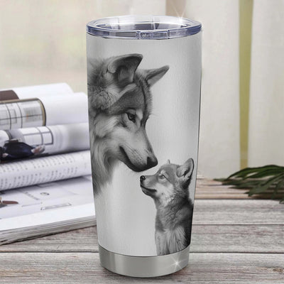 Personalized To My Daughter Tumbler From Mom Dad Stainless Steel Cup Just Do You Best Laugh Love Live Wolf Daughter Birthday Graduation Christmas Travel Mug | teecentury