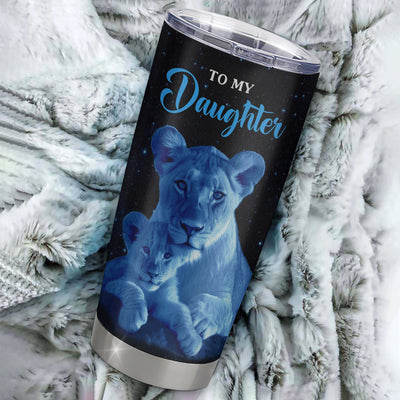 Personalized To My Daughter Tumbler From Mom Mother Stainless Steel Cup I Love You This Old Lion Daughter Birthday Graduation Christmas Travel Mug | teecentury