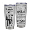 Personalized To My Daughter Tumbler You Will Never Lose From Dad Father Daughter Birthday Gifts Graduation Christmas Custom Stainless Steel Cup Travel Mug | teecentury