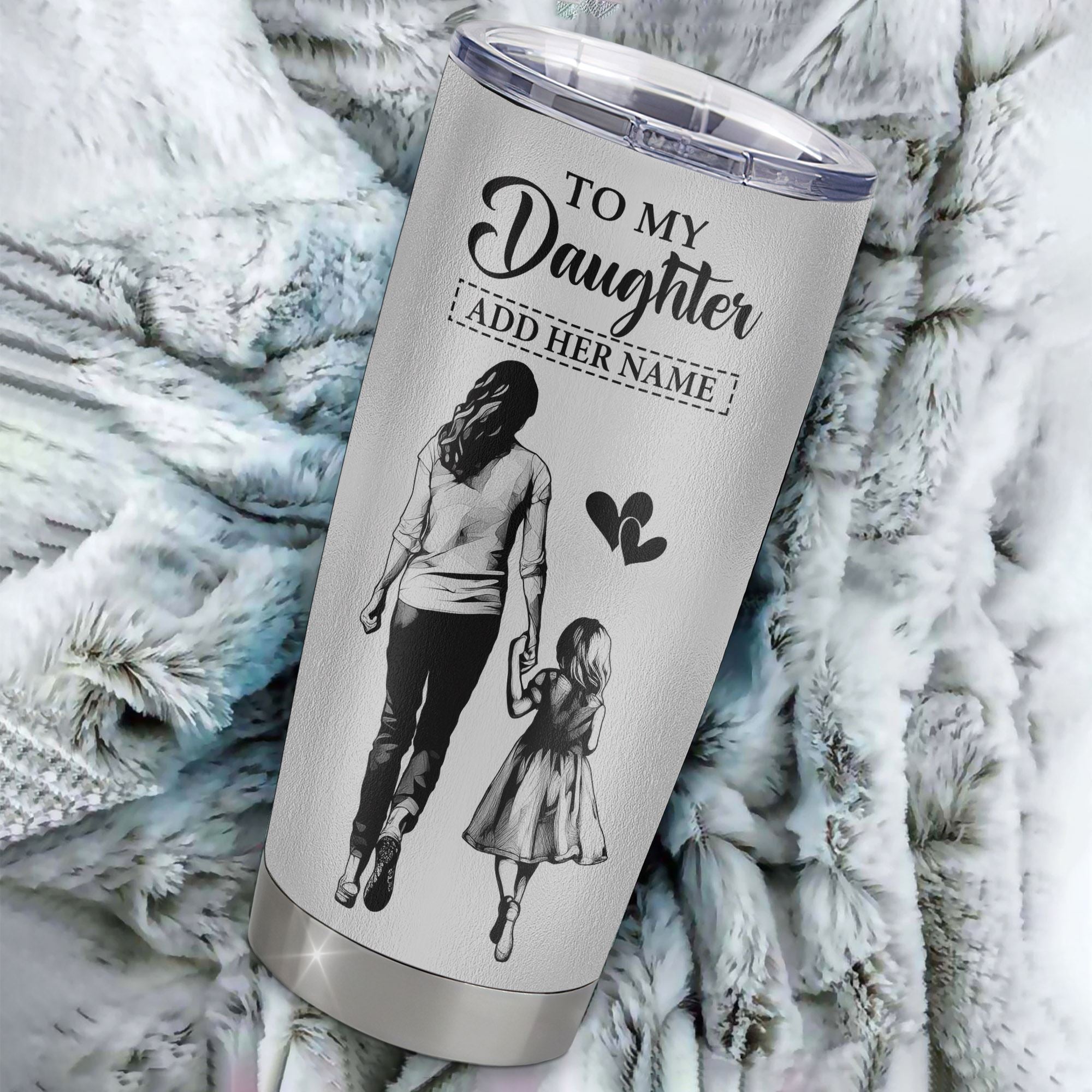 Personalized To My Daughter Tumbler You Will Never Lose From Mom Mother Daughter Birthday Gifts Graduation Christmas Custom Stainless Steel Cup Travel Mug | teecentury