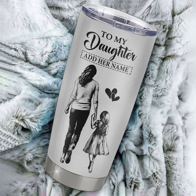 Personalized To My Daughter Tumbler You Will Never Lose From Mom Mother Daughter Birthday Gifts Graduation Christmas Custom Stainless Steel Cup Travel Mug | teecentury