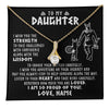 Alluring Beauty Necklace 18K Yellow Gold Finish | 1 | Personalized To My Daughter Viking Necklace From Dad Father I Am So Proud Of You Runes Viking Daughter Birthday Christmas Customized Gift Box Message Card | teecentury