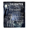 Personalized To My Daughter from Mom Blanket Never Feel You Are Alone Wolf Moon Night Dark Forest Family Love Son Birthday Christmas Fleece Blanket Blanket | Teecentury.com