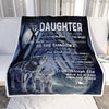 Personalized To My Daughter from Mom Blanket Never Feel You Are Alone Wolf Moon Night Dark Forest Family Love Son Birthday Christmas Fleece Blanket Blanket | Teecentury.com