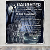 Personalized To My Daughter from Mom Blanket Never Feel You Are Alone Wolf Moon Night Dark Forest Family Love Son Birthday Christmas Fleece Blanket Blanket | Teecentury.com