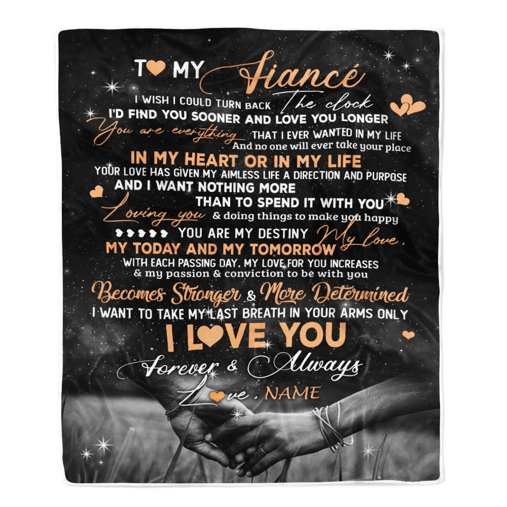 Personalized To My Fiance Blanket From Fiancee I'd Find You Sooner Love You Longer Fiance Anniversary Wedding Valentines Day Christmas Fleece Throw Blanket Blanket | Teecentury.com
