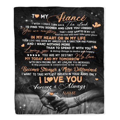 Personalized To My Fiance Blanket From Fiancee I'd Find You Sooner Love You Longer Fiance Anniversary Wedding Valentines Day Christmas Fleece Throw Blanket Blanket | Teecentury.com