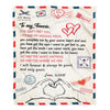 Personalized To My Fiancée Blanket From Fiance I Will Always Be Yours Air Mail Fiancée Birthday Anniversary Valentines Day Christmas Customized Fleece Blanket | teecentury