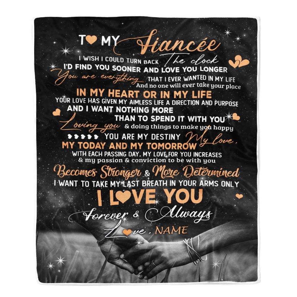 Personalized To My Fiancee Blanket From Fiance I'd Find You Sooner Love You Longer Fiancee Anniversary Wedding Valentines Day Christmas Fleece Throw Blanket Blanket | Teecentury.com