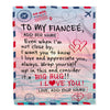 Personalized To My Fiancee Blanket Letter Mail To Fiancee For Her Gifts Happy Birthday Gifts Anniversary Valentines Day Christmas Fleece Throw Blanket | teecentury