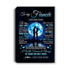 Personalized To My Fiancée Canvas The Day I Met You Future Wife Birthday Gifts Romantic Valentines Day For Her Christmas Custom Wall Art Print Framed Canvas | teecentury