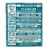 Personalized To My Fiancée From Fiancé Blanket Wood You Are My Love Birthday Gifts For Fiancee Anniversary Romantic Valentines Day Christmas Fleece Blanket | teecentury