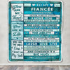 Personalized To My Fiancée From Fiancé Blanket Wood You Are My Love Birthday Gifts For Fiancee Anniversary Romantic Valentines Day Christmas Fleece Blanket | teecentury