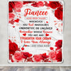Personalized To My Fiancee Gifts From Fiance Blanket Rose Flower Anniversary Birthday Gifts Future Wife Romantic For Her Christmas Custom Fleece Blanket | teecentury