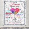 Personalized To My Fiancée Gifts From Fiance Hugged Blanket Birthday Gifts For Future Wife Romantic Valentines Day For Her Christmas Custom Fleece Blanket | teecentury