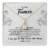 Alluring Beauty Necklace 18K Yellow Gold Finish | 1 | Personalized To My Fiancee Necklace From Fiance I Love You More Girlfriend Birthday Anniversary Wedding Valentines Day Christmas Customized Message Card | teecentury