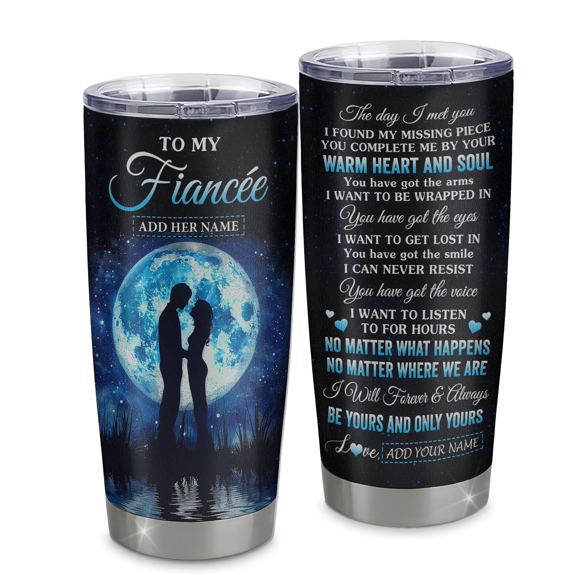 Personalized To My Fiancée Tumbler The Day I Met You Future Wife Birthday Gifts Romantic Valentines Day For Her Christmas Custom Stainless Steel Cup Travel Mug | teecentury