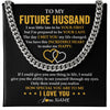 Cuban Link Chain Necklace Stainless Steel | 1 | Personalized To My Future Husband Necklace From Wife If I Could Give You Fiancé Husband Anniversary Day Birthday Christmas Customized Gift Box Message Card | teecentury