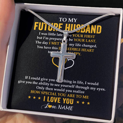 Stainless Cross Necklace Stainless Steel | 2 | Personalized To My Future Husband Necklace From Wife If I Could Give You Fiancé Husband Anniversary Day Birthday Christmas Customized Gift Box Message Card | teecentury
