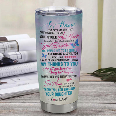 Personalized To My Future Mother In Law From Daughter Stainless Steel Tumbler Cup Thank You For Sharing Your Son Mother In Law Birthday Mothers Day Christmas Travel Mug | teecentury