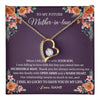 Forever Love Necklace 18K Yellow Gold Finish | 1 | Personalized To My Future Mother In Law Necklace Thank You Mother Of The Groom Boyfriend's Mom Wedding Day Birthday Christmas Jewelry Gift Box Message Card | teecentury
