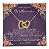 Interlocking Hearts Necklace 18K Yellow Gold Finish | 1 | Personalized To My Future Mother In Law Necklace Thank You Mother Of The Groom Boyfriend's Mom Wedding Day Birthday Christmas Jewelry Gift Box Message Card | teecentury