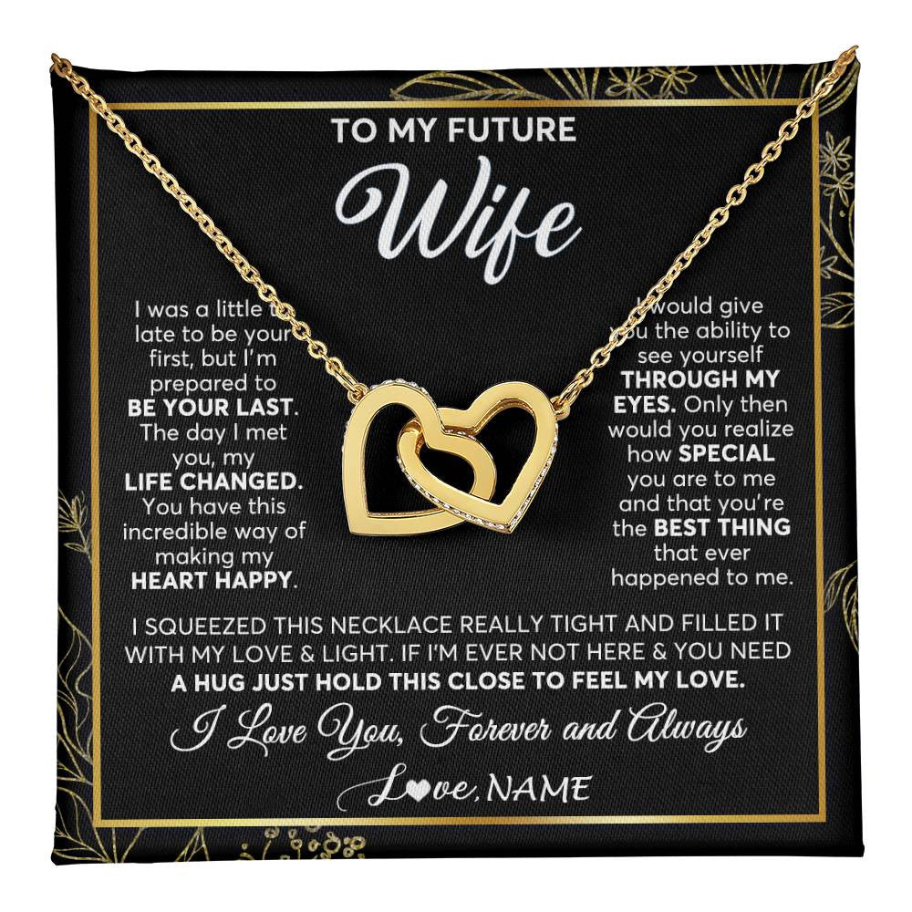 Personalized To My Future Wife Necklace From Husband My Love Fiancee Wife Birthday Anniversary Valentines Day Christmas Customized Gift Box Message Card Teecentury