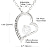 Forever Love Necklace 14K White Gold Finish | Personalized To My Future Wife Necklace Meeting You Fiancée Girlfriend Wife Jewelry Gifts Birthday Valentines Day Christmas Customized Gift Box Message Card | teecentury
