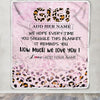 Personalized To My Gigi Gifts From Granddaughter Grandson Blanket Pink Leopard Happy Birthday Gifts For Gigi Mothers Day Christmas Customized Fleece Blanket | teecentury