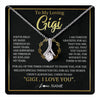 Alluring Beauty Necklace 14K White Gold Finish | 1 | Personalized To My Gigi Gifts Necklace From Granddaughter GrandsonGrateful Thank You Gigi Birthday Mothers Day Christmas Customized Gift Box Message Card | teecentury