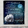 Personalized To My Girlfriend Blanket From Boyfriend I Want You Wolf Girlfriend Birthday Gifts Anniversary Valentines Christmas Customized Fleece Blanket | teecentury